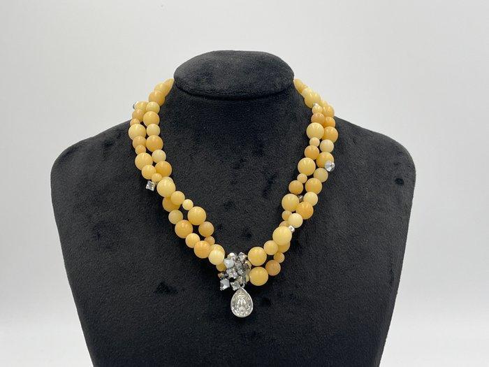 Swarovski - Beeldje - halsketting - Kristal, Staal,, Antiquités & Art, Curiosités & Brocante