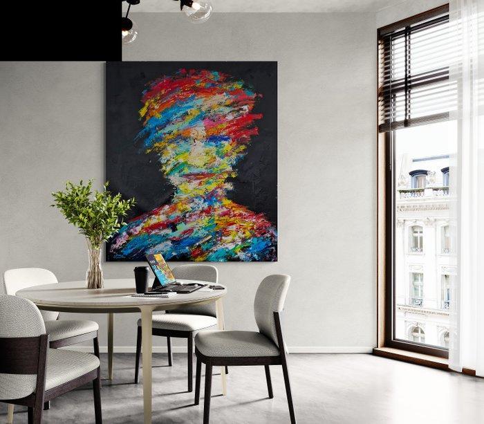 Jovan Srijemac - Face vs 1G force - XXL, Antiek en Kunst, Kunst | Schilderijen | Modern