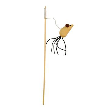 Canne à pêche pour chat nature 40 cm - kerbl, Neuf