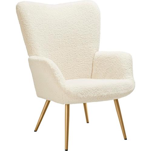 tectake Fauteuil Hygge gestoffeerd, ergonomisch, draagkracht, Huis en Inrichting, Stoelen, Verzenden