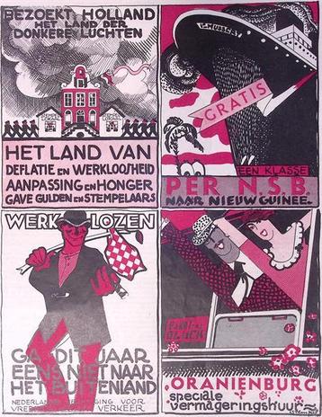 Spotprent over slechte toestanden in Nederland (lijst optie) beschikbaar voor biedingen