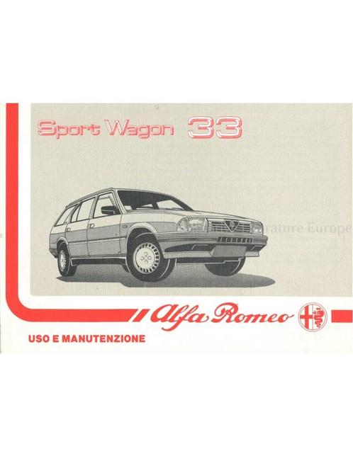 1988 ALFA ROMEO 33 SPORT WAGON INSTRUCTIEBOEKJE ITALIAANS, Auto diversen, Handleidingen en Instructieboekjes, Ophalen of Verzenden