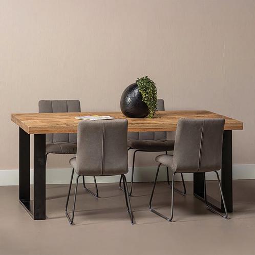 Mangohouten Eettafel Rechthoek Roy 300x120 cm (6cm), Huis en Inrichting, Tafels | Eettafels, 100 tot 150 cm, 200 cm of meer, Rechthoekig