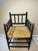 Stoel - Franse Bobbin met Rieten Zitting - Hout, Antiek en Kunst
