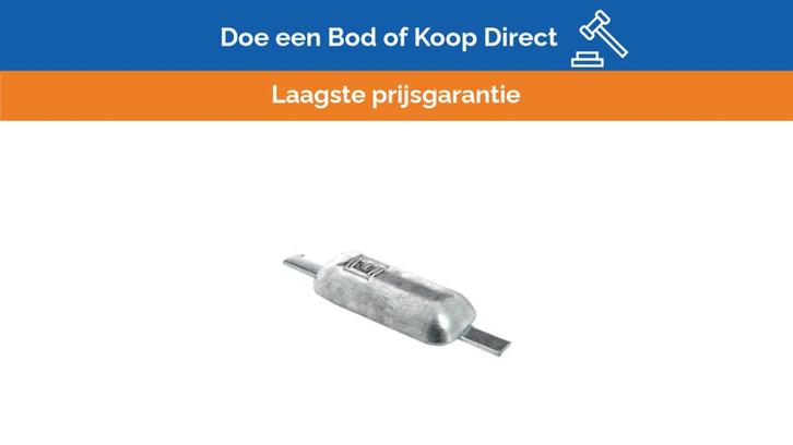 Bieden: Vetus WOA003A Aluminium Weld-On Hull Anode 1.1 KG, Watersport en Boten, Bootonderdelen, Ophalen of Verzenden