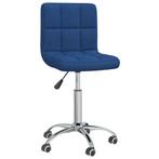 vidaXL Eetkamerstoel draaibaar stof blauw, Huis en Inrichting, Stoelen, Verzenden, Nieuw