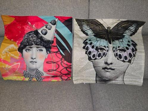 cuscini postmoderni fornasetti style, cotone-velluto -, Antiek en Kunst, Kunst | Designobjecten