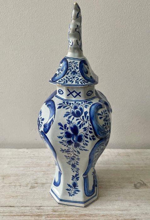 Makkum Tichelaar - dekselvaas - Delfts blauw - Antiek, Antiek en Kunst, Antiek | Glaswerk en Kristal