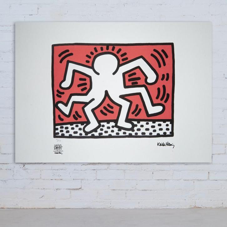 Keith Haring – Offset Lithografie, 50×70 cm, Gecertificeerd, Antiquités & Art, Art | Lithographies & Sérigraphies