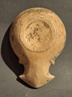 Oud-Romeins Terracotta olielamp - 10.5 cm, Antiek en Kunst