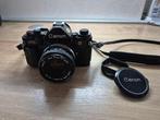 Canon A-1 black with Data Back A + FD 1,8/50mm S.C. + acc. |, Audio, Tv en Foto, Fotocamera's Analoog, Nieuw