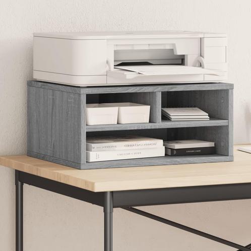 vidaXL Printerkastje 49x40x22,5 cm bewerkt hout grijs sonoma, Computers en Software, Printers, Nieuw, Verzenden
