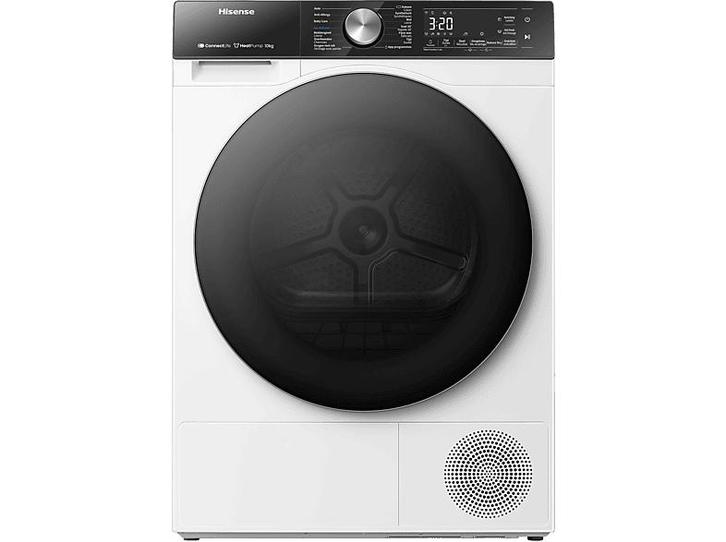 Hisense -  Warmtepompdroger 10 Kg 64 Db Energielabel C - Wit, Elektronische apparatuur, Droogkasten, 95 cm of meer, Voorlader
