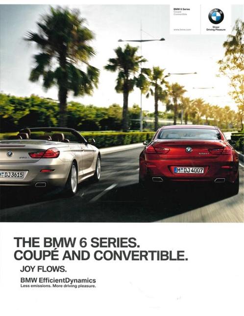 2013 BMW 6 SERIE BROCHURE ENGELS, Boeken, Auto's | Folders en Tijdschriften, Ophalen of Verzenden