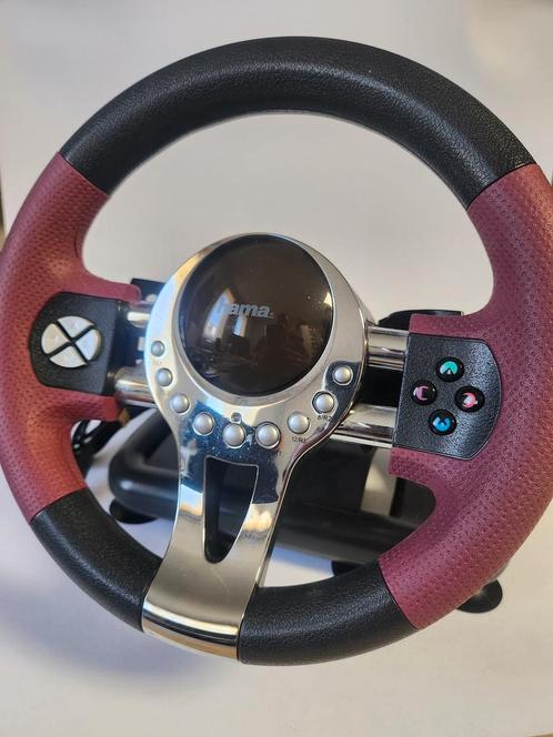 Hama Racing Wheel Thunder V5 Playstation 3/ PC, Games en Spelcomputers, Spelcomputers | Sony PlayStation 3, Zo goed als nieuw
