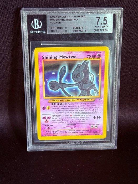 Pokémon Graded card - Shining Mewtwo #109 Foil - Beckett 7.5, Hobby en Vrije tijd, Verzamelkaartspellen | Pokémon