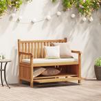 vidaXL Tuinkast Bank Bruin 114 x 60 x 90 cm Massief teakhout, Tuin en Terras, Verzenden, Nieuw
