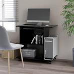 vidaXL Computerbureau 80x50x75 cm bewerkt hout zwart, Verzenden, Nieuw