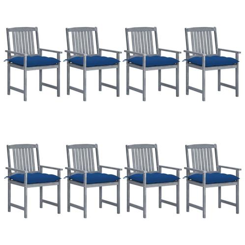 vidaXL Chaises de jardin avec coussins 8 pcs Bois, Tuin en Terras, Tuinsets en Loungesets, Verzenden