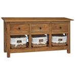 vidaXL Buffet bois dacajou massif 100x30x50 cm, Maison & Meubles, Verzenden, Neuf