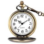 Fako® - Zakhorloge - XXL - Classic - Ø 47mm - Bronskleurig, Handtassen en Accessoires, Horloges | Heren, Verzenden, Nieuw