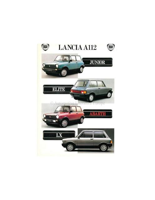 1985 LANCIA A112 BROCHURE NEDERLANDS, Livres, Autos | Brochures & Magazines