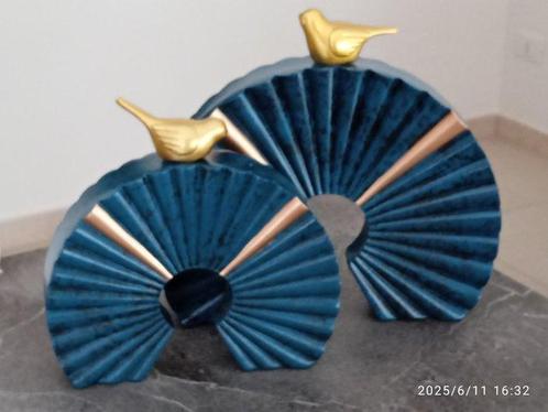 Sculpture, VENTAGLIO con passeri - 23 cm - Résine - 2020, Antiek en Kunst, Kunst | Designobjecten