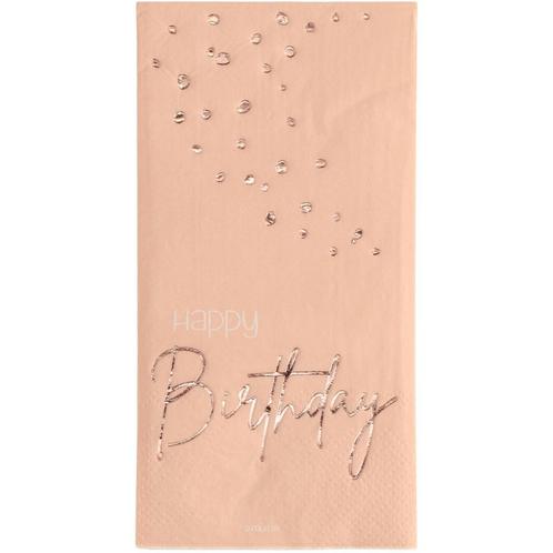 Happy Birthday Servetten Pastel Roze 33cm 10st, Hobby & Loisirs créatifs, Articles de fête, Envoi