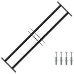 vidaXL Raam Rooster Zwart 115 x 30 cm Gepoedercoat staal, Verzenden, Nieuw