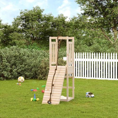 vidaXL Speelhuis met klimwand massief grenenhout, Kinderen en Baby's, Speelgoed | Buiten | Speeltoestellen, Nieuw, Verzenden