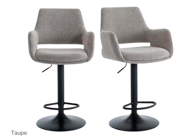 2dekans | Criks Design Monza Barkruk Taupe – 2 Stuks, In, Auto-onderdelen, Interieur en Bekleding, Ophalen of Verzenden