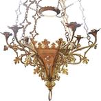 Kroonluchter - Grote neogotische kandelaars - 150 cm - Brons, Antiek en Kunst