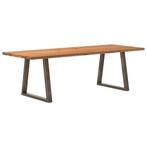 vidaXL Eettafel rechthoekig 240x90x74 cm massief eikenhout, Huis en Inrichting, Tafels | Eettafels, Verzenden, Nieuw