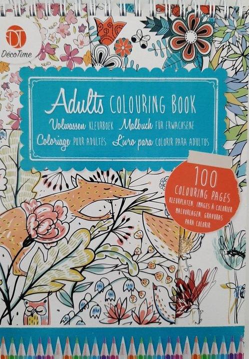 Volwassen Kleurboek - 100 Kleurplaten voor volwassenen,DS, Boeken, Overige Boeken, Gelezen, Verzenden
