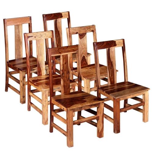 vidaXL Chaises à manger lot de 6 bois massif, Maison & Meubles, Chaises, Neuf, Envoi