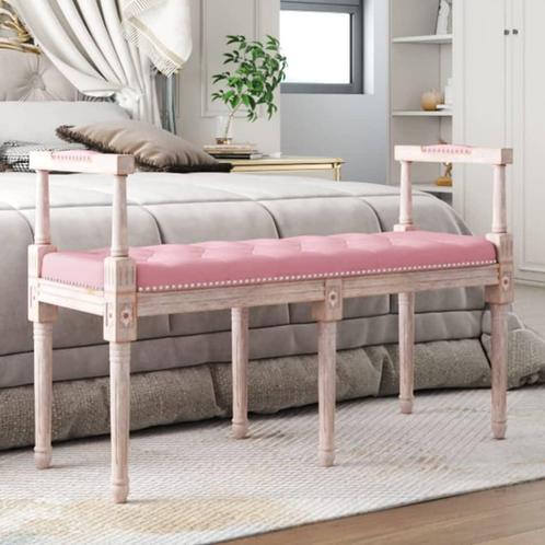 vidaXL Bankje 110x40x70 cm fluweel roze, Huis en Inrichting, Overige Huis en Inrichting, Nieuw, Verzenden
