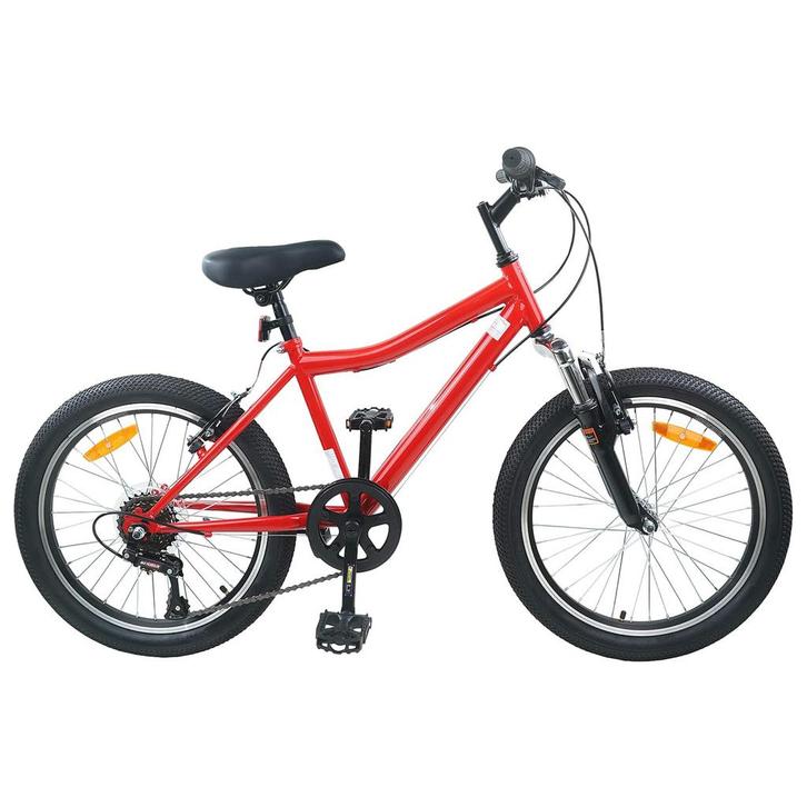 vidaXL Kinderfiets 24 Inch 6-Speed voor 8-12 jaar oud Rood, Fietsen en Brommers, Fietsen | Racefietsen, Nieuw, Verzenden