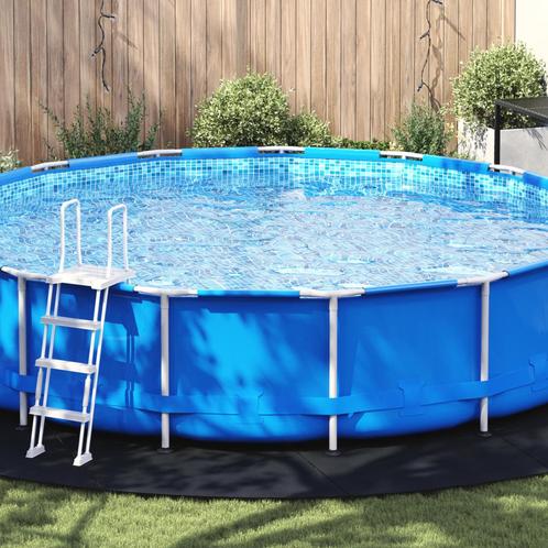 vidaXL Ronde Zwembad Cover Zwart Kunststof Ø 610 cm, Tuin en Terras, Zwembaden, Nieuw, Verzenden
