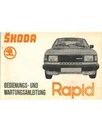 1984 ŠKODA RAPID INSTRUCTIEBOEKJE DUITS, Autos : Divers, Modes d'emploi & Notices d'utilisation