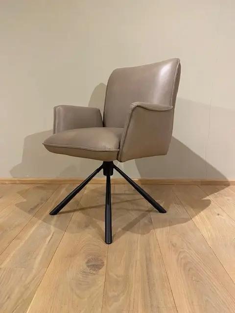 Leren draaibare eetkamerstoel Elite - Granada Taupe, Huis en Inrichting, Barkrukken, Nieuw, 1 kruk, Leer, 60 tot 90 cm, Ophalen of Verzenden