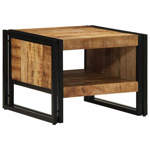 vidaXL Salontafel 50x50x38 cm massief ruw hout mango, Huis en Inrichting, Tafels | Salontafels, Nieuw, Verzenden