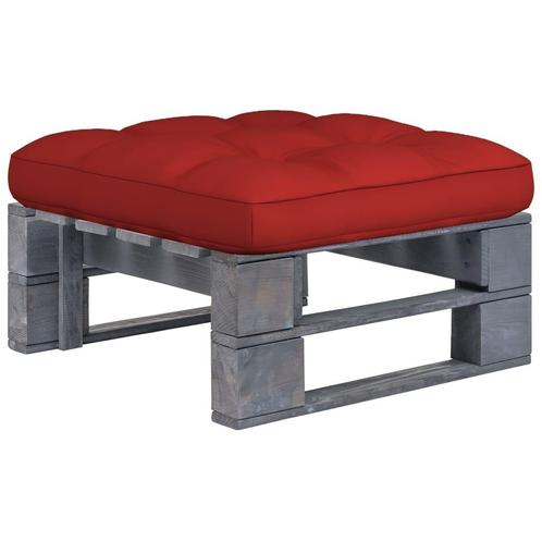 vidaXL Tuinhocker pallet geïmpregneerd grenenhout grijs, Tuin en Terras, Tuinsets en Loungesets, Nieuw, Verzenden
