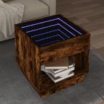 vidaXL Salontafel met Infinity LED 50x50x50 cm gerookt, Verzenden, Nieuw