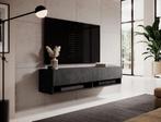 TV-Meubel hangend grijs 2 deuren 140 cm, Nieuw, Overige materialen, Minder dan 100 cm, 25 tot 50 cm