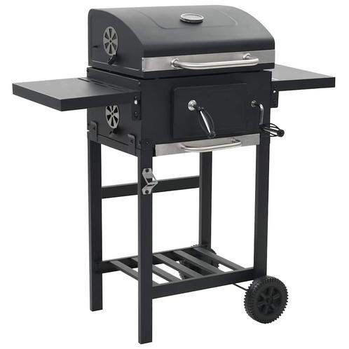 vidaXL Houtskoolbarbecue met onderplank zwart, Elektronische apparatuur, Overige elektronische apparatuur, Nieuw, Verzenden