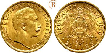 20 Mark goud 1910 A Kaiserreich: Preussen Pruisen: Wilhel... beschikbaar voor biedingen