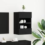 vidaXL LED TV-kast Zwart Eiken 40x30x60,5cm Gelaagd Hout, Huis en Inrichting, Kasten | Overige, Verzenden, Nieuw