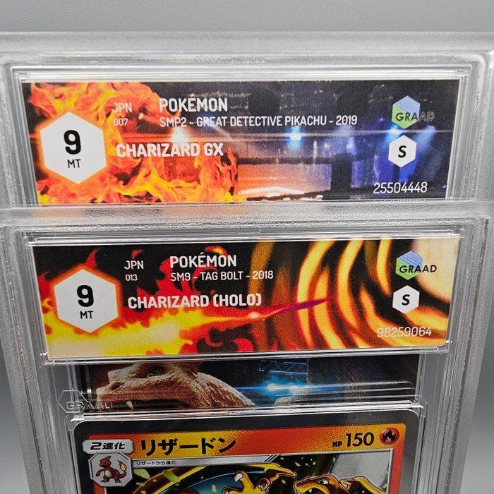 Pokémon - 2 Graded card - X2 CHARIZARD -> Tag Bolt &, Hobby en Vrije tijd, Verzamelkaartspellen | Pokémon