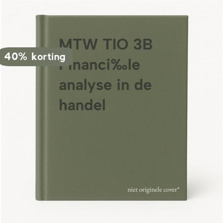 MTW TIO 3B Financi‰le analyse in de handel 9789400216020, Boeken, Schoolboeken, Zo goed als nieuw, Verzenden