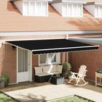 vidaXL Inklapbare Luifel 450 × 300 cm Zwart, Tuin en Terras, Zonneschermen, Verzenden, Nieuw